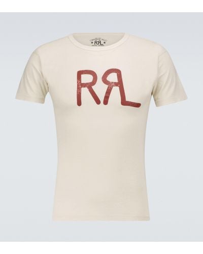 RRL Logo Short-sleeved Cotton T-shirt - Multicolor