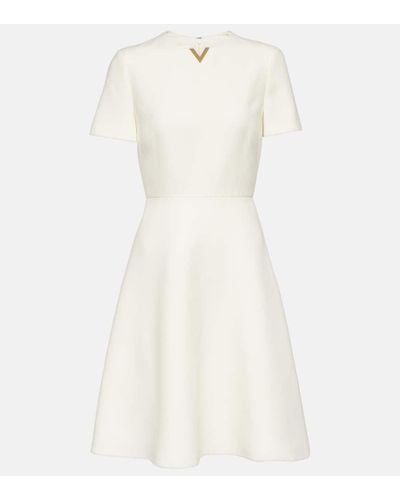 Valentino Minikleid aus Wolle und Seide - Weiß