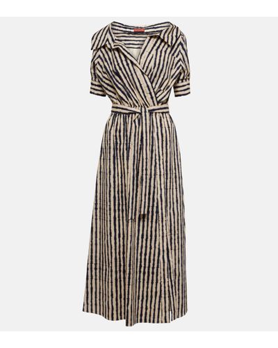 Altuzarra Lydia Off-shoulder Cotton-blend Midi Dress - Multicolour