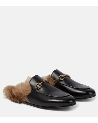 Gucci Slippers Princetown 2015 Re-Edition in pelle - Nero
