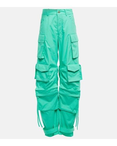 The Attico Pantalones cargo Fern de lona de algodon - Verde
