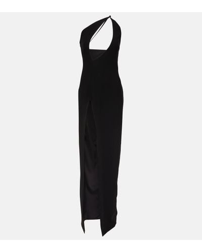 Monot One-shoulder Cutout Gown - Black