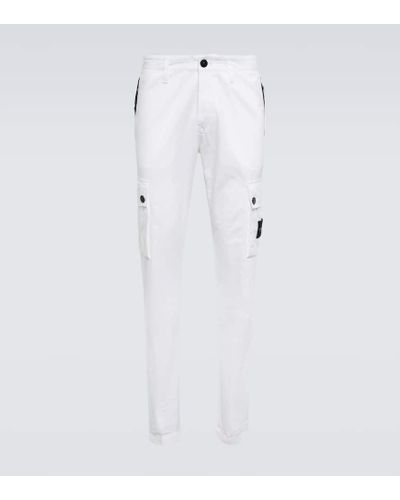 Stone Island Pantaloni cargo 303WA Old Treatment - Bianco