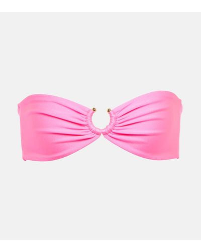 SAME Pierced Bandeau Bikini Top - Pink