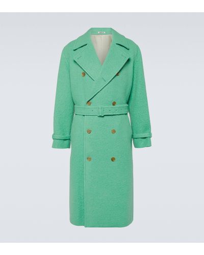 AURALEE Trench-coat Melton en laine et alpaga - Vert