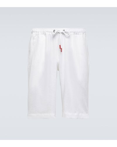 Kiton Linen Shorts - White