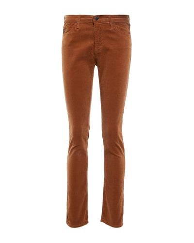 AG Jeans Jean skinny Prima en velours cotele - Marron