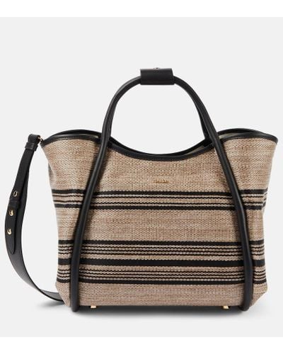 Max Mara Borsa Marine Medium a righe - Marrone