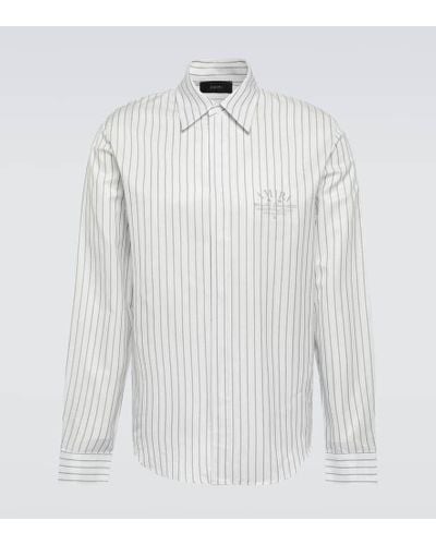 Amiri Cotton Pinstripe Poplin Shirt - White