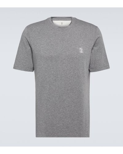 Brunello Cucinelli Cotton Jersey T-shirt - Grey