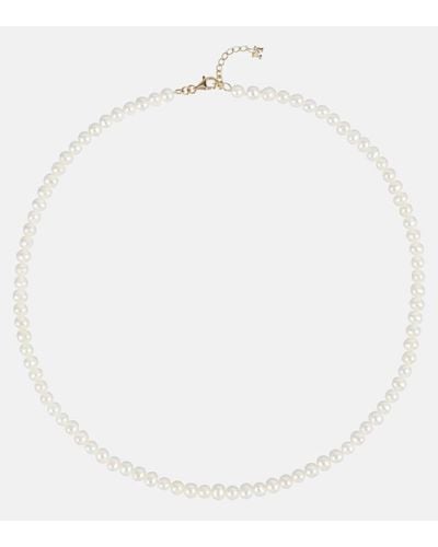 Mateo Halskette aus Perlen mit 14kt Gelbgold - Weiß