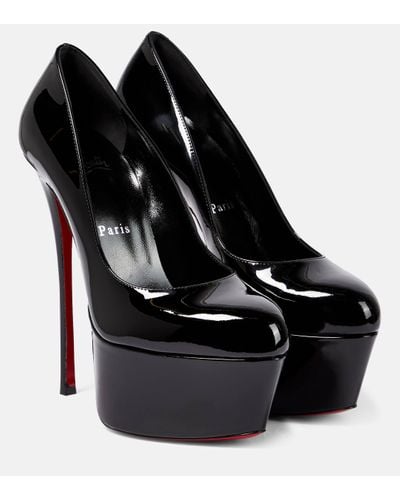 Christian Louboutin Dolly Alta 160 Leather Platform Court Shoes - Black