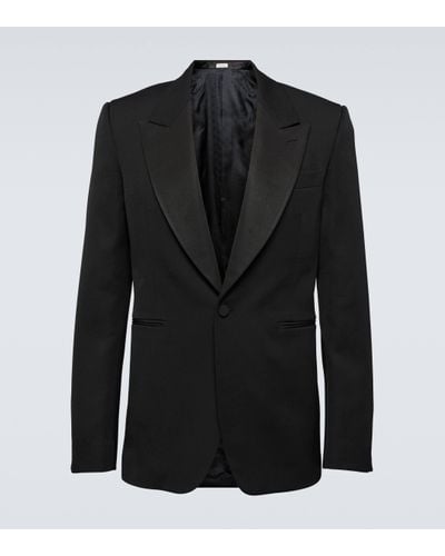 Alexander McQueen Veste de costume en coton - Noir