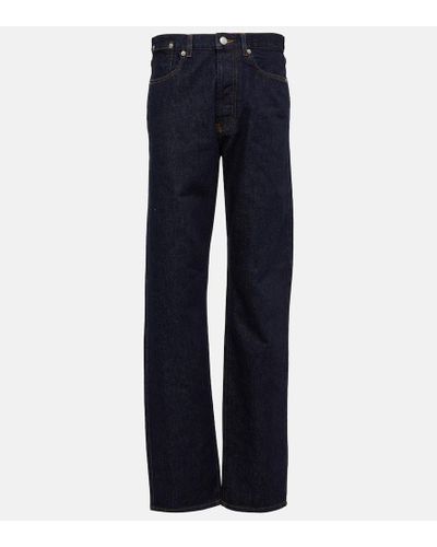 Dries Van Noten Jeans regular a vita alta - Blu