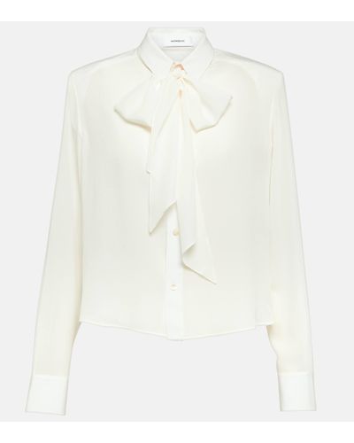 Wardrobe NYC Blouse en soie - Blanc
