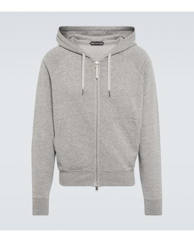 Tom Ford Cotton-blend Hoodie - Gray