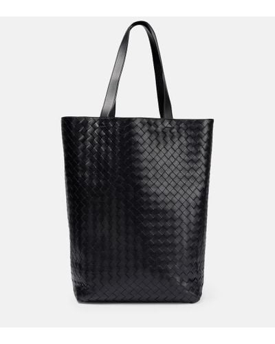 Bottega Veneta 'classic Intrecciato' Shopper Bag - Black