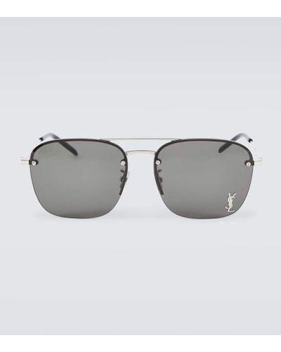 Saint Laurent Sl 309 M Aviator Sunglasses - Gray