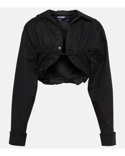 Jacquemus La Chemise Machou Bolero Shirt - Black
