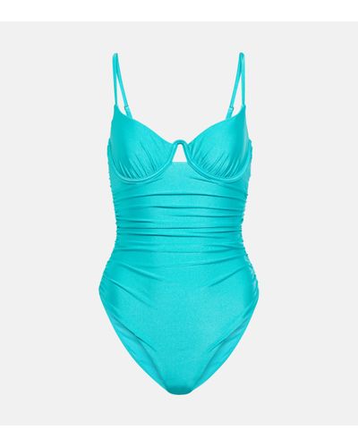Jonathan Simkhai Laine Underwire Cutout Swimsuit - Blue