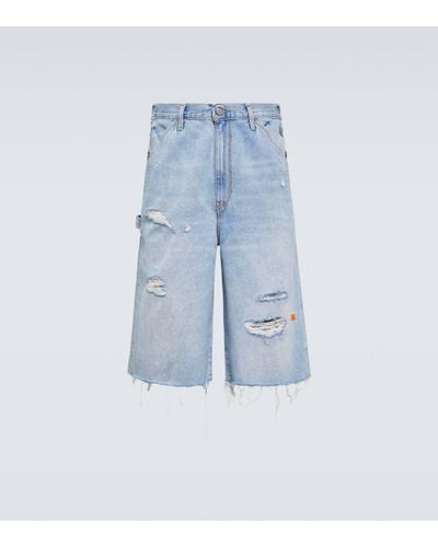 ERL X Levi's® 501 Distressed Denim Shorts - Blue