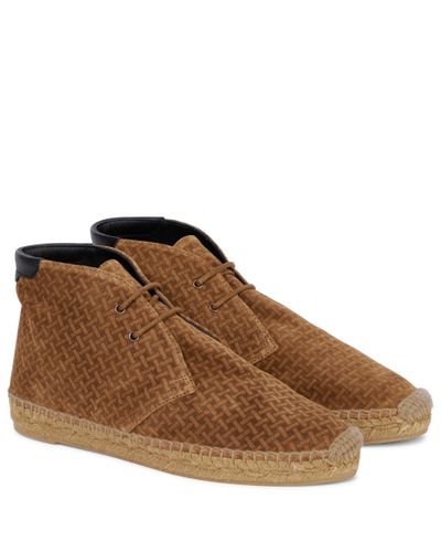 Saint Laurent Exclusive To Mytheresa – Suede Espadrille Ankle Boots - Brown