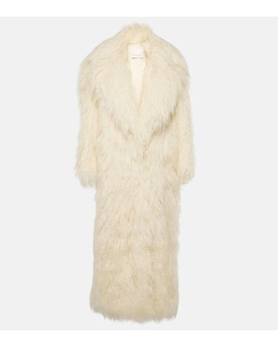 Frankie Shop Nicole Oversized Faux Fur Coat - Natural