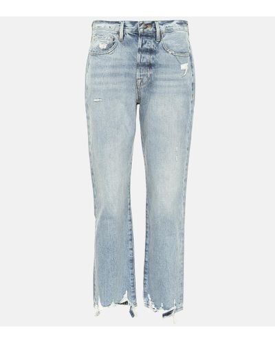 FRAME Le Original High-rise Straight Jeans - Blue