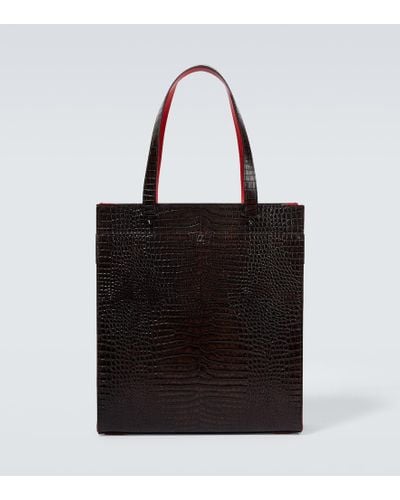 Christian Louboutin Croc-effect Leather Tote - Black