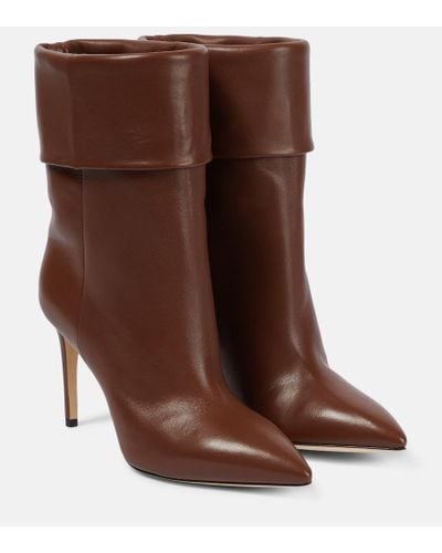 Paris Texas Leather Ankle Boots - Brown