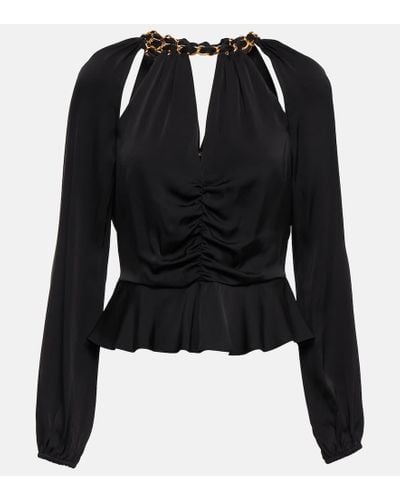 Veronica Beard Top Yulita con cadena - Negro