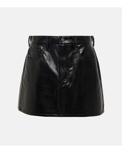 Citizens of Humanity Faux Leather Miniskirt - Black