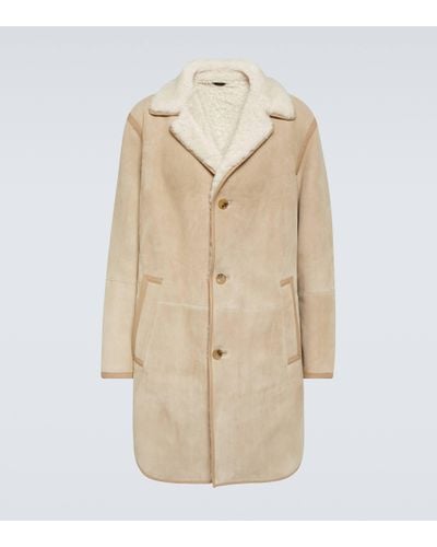 Loro Piana Sedrun Shearling-lined Suede Coat - Natural