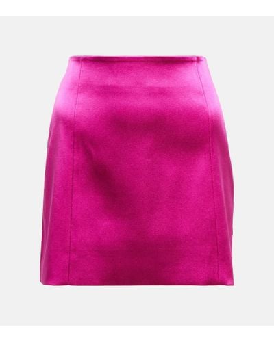 FRAME Satin Miniskirt - Pink