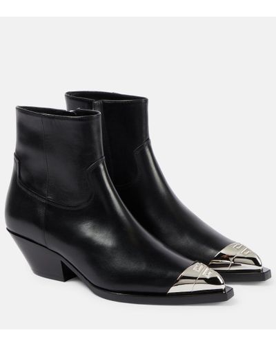 Givenchy Ankle Boots Western aus Leder - Schwarz