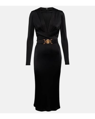 Versace 'medusa biggie' Hooded Jersey Dress - Black