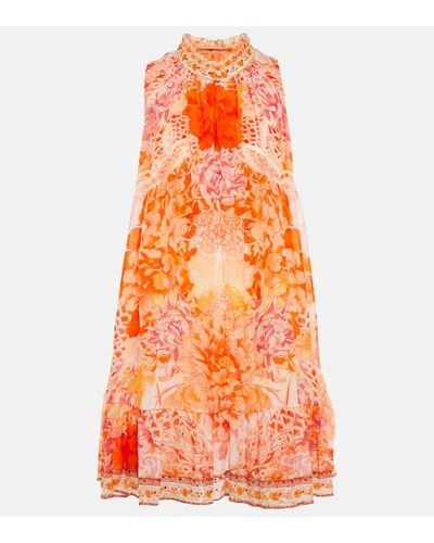 Camilla Kleid aus Seide - Orange