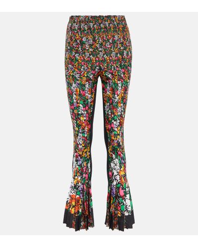 Sacai Pantaloni con stampa a vita alta - Multicolore