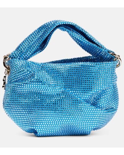 Jimmy Choo Bonny Crystal-embellished Tote Bag - Blue