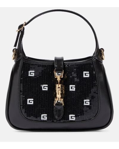 Gucci Jackie 1961 Mini Sequin Shoulder Bag - Black