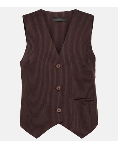 Sir. The Label Guillaume Pinstriped Vest - Purple