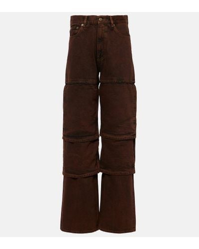 Y. Project High-Rise Wide-Leg Jeans - Braun