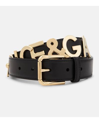 Dolce & Gabbana Cinturon de piel - Negro