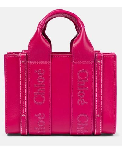 Chloé 'woody Mini' Handbag - Red