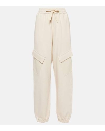 Jil Sander Cotton Jersey Cargo Pants - Natural