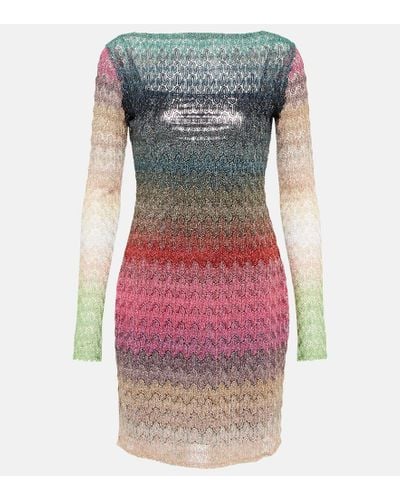 Missoni Metallic Knit Minidress - Multicolor