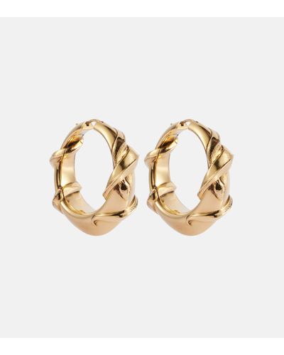 Alexander McQueen Snake Hoop Earrings - Metallic
