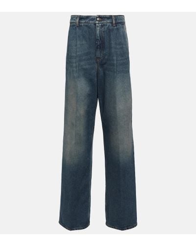 Sportmax Jeans Rampur a vita bassa e gamba larga - Blu