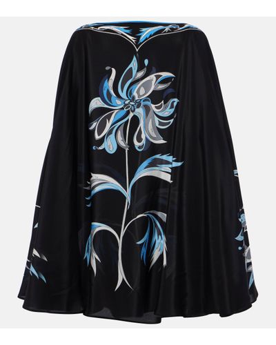 Emilio Pucci Dalia Silk Twill Kaftan - Black