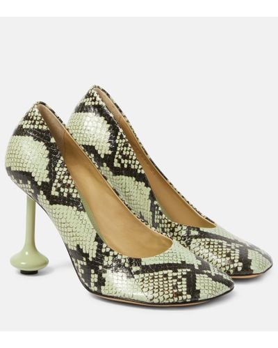 Loewe Pumps Toy in pelle stampata - Metallizzato